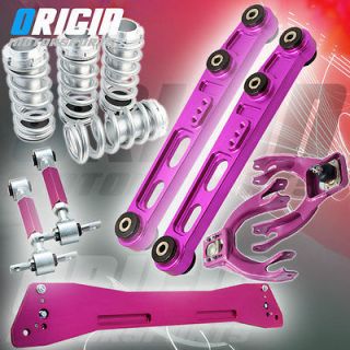PURPLE EG LOWER CONTROL ARM+FRONT UPPER+REAR CAMBER KIT+SUBFRAME+C