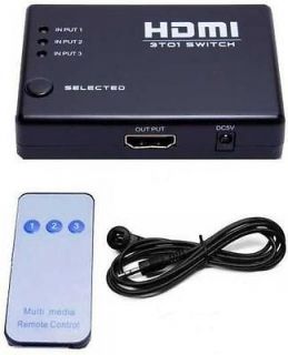 Newly listed 3 Port HDMI Audio Video Switch Switcher 1080P Splitter