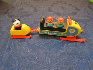 Fisher Price Little People Play Family Snowmobile Teal Girl Boy