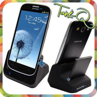 Dual Sync Charger Station Cradle Dock For Samsung Galaxy S3 SIII i9300