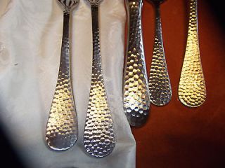 WALLACE CONTINENTAL HAMMERED 18/10 STAINLESS FLATWARE SET 45 PCS SVC