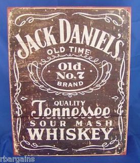 JACK DANIELS WHISKEY TENNESSEE SOUR MASH Metal Tin Sign Emblem Bar Pub