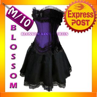 870 7 Purple Burlesque Moulin Rouge Costume Gothic Lollita Corset Top