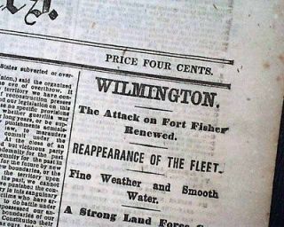 2ND BATTLE OF FORT FISHER Wilmington NC & Peace Talks 1865 Civil War