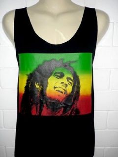 Bob Marley Top Tank T Shirt Rasta Reggae Singlet Vest Size S M L XL