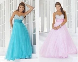 New Long Tulle Sweetheart Evening Formal Prom Gown Dress Party Wedding