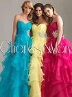 Jeweled A line Organza Evening/Prom dress/Quinceanera gown/SZ 6 8 10