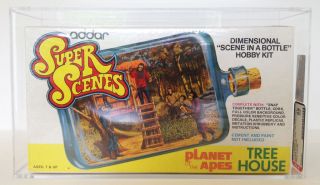 Planet of the Apes Super Scenes Tree House Hobby Kit 1975 AFA Graded