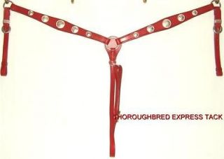 Red Pony Breast Harness Silver Conchos Horse Tack