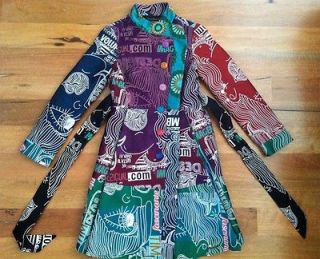 NWT US$294 Beautiful DESIGUAL Marilyn Long Coat Jacket Sz 38 AU 8 10