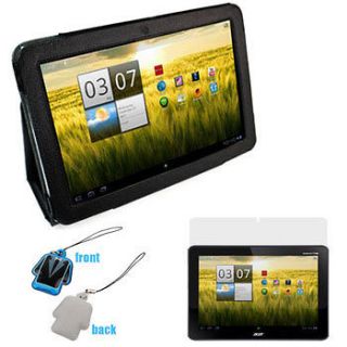 Stand Cover Case+LCD Film+Cleaner For Acer ICONIA TAB A200 / A210