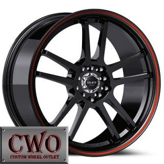 Black Ruff R354 Wheels Rims 4x100/4x114.3 4 Lug Civic Integra Accord