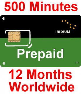500 Minutes Iridium Satellite Phone Prepaid SIM Card
