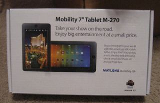 Mobility 7 Touch Screen Tablet M 270 Android 4.0 Wi Fi Maylong TESTED