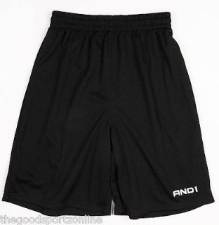AND1 Mesh Basketball Shorts Black New/Tags Choose Your Size
