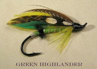 Green Highlander  Full Dress 1/0 Salmon Flies
