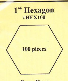 Hexagon   English Paper Piecing templates   pack of 100