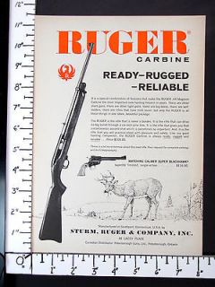44 Magnum Autoloading Carbine magazine Ad Deer Hunting Rifle w4715