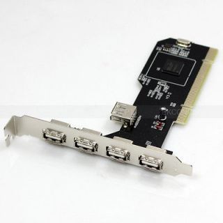 New HIGH Speed USB 2.0 480mb 5 Port HUB PCi Addon Card NEC Chipset