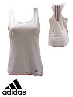 Adidas MC ladies vest/tank top  . White Sz 8 to14 climalite/form
