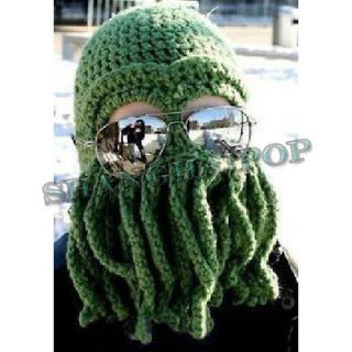 Beanie Wool Ski Hat Winter Mask Squid Cap Tentacles Gift Novelty