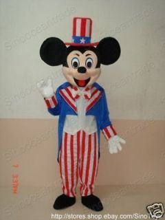 MICKEY MOUSE AMERICAN NATIONAL FLAG SUIT MASCOT COSTUME