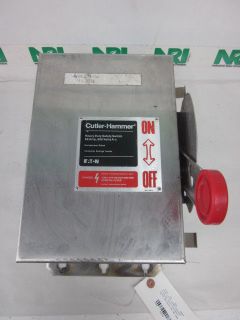 EATON CUTLER HAMMER DH362UWK SAFETY DISCONNECT SWITCH ENCLOSURE 60A