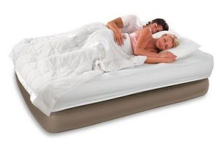 INTEX Queen Raised Air Bed Guest Airbed Mattress with Built In Pump
