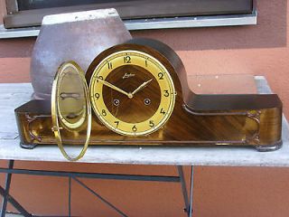 1945 WWII VERY PRETTY JUNGHANS MANTLE mantel CLOCK TABLE UAH ART DECO