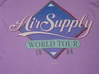 vintage 80s AIR SUPPLY World Tour 1984 T shirt/tshirt rare Concert