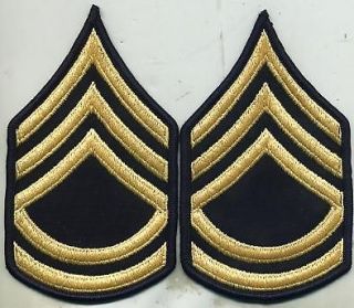 Vietnam Era US Army Sergeant 1st Class Dress Blue Stripes Patch Pair