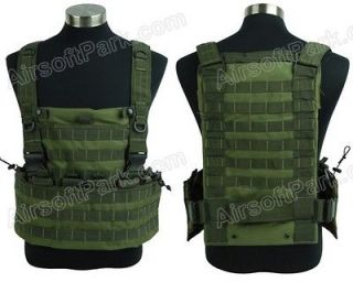 Airsoft Tactical Molle with Hydration Pouches Vest   Olive Drab