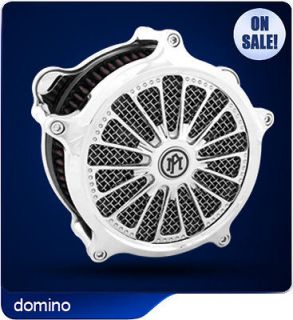 Performance Machine Super Gas Domino Air Cleaner Faceplate Chr Harley