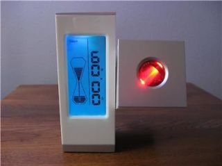 Hourglass Projection Alarm Clock, Temperature, Date