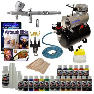 Complete Pro G44 MASTER Dual Action AIRBRUSH w AIR COMPRESSOR KIT