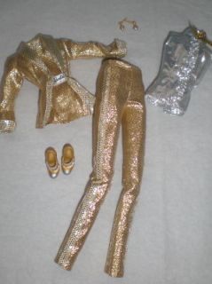 ELVIS PRESLEY BARBIE GOLD OUTFIT ONLY