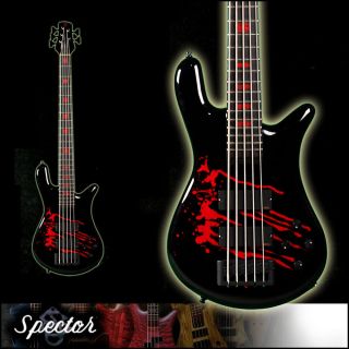 Spector Alex Webster Black Blood 5 String Europe Bass Guitar   Free