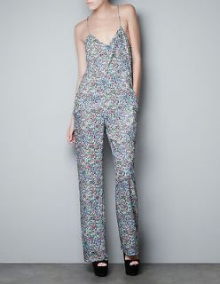 NWT 2013 Zara Fashion COLLECTION FLORAL PRINT JUMPSUIT