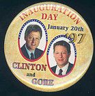 ,1997 Inauguration Day Bill Clinton Al Gore Pinback Campaighn Button