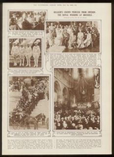 1926 Belgium Prince Leopold & Astrid wedding UK article