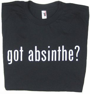 Got Absinthe? Mens Black Alcohol T Shirt NEW sz S