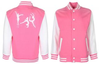 Diamante Gymnastics Figures Beam College / Baseball Jacket 10 Colours