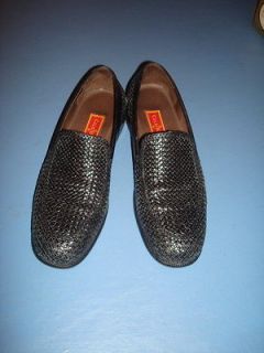 Ladies Cole Haan Country Black Woven Leather Loafer   8 AA Narrow