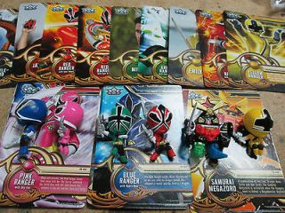 Power Rangers Samurai Trading Cards and Figure Set (All 6 Figures and
