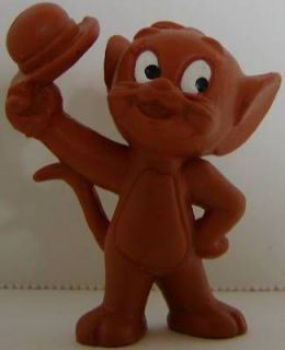 Jerry All Brown Figurine Top Hat Tom and Jerry Cartoon 1 3/4 inch