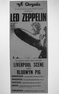 Led Zeppelin Concert Page Plant LIVERPOOL Live Bonham Poster Print