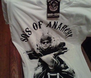 Sons of Anarchy t shirt with Jax on motorcycle, Mens Small, SOA