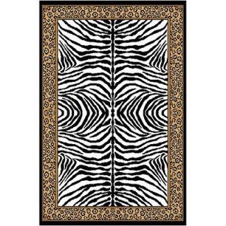 Home Dynamix Zone Ebony Zebra/Leopard Print Rug