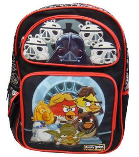 Angry Birds Star Wars Master Yoda Darth Vader Large Backpack Bag tote