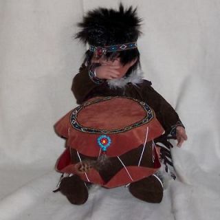 Cathay Porcelain Native American Doll Logan by Drum